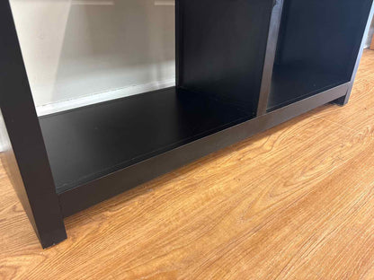 Asymmetrical Black Bookcase