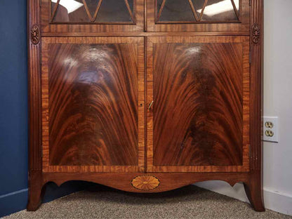 Inalid Mahogany Four Door Corner Cabinet