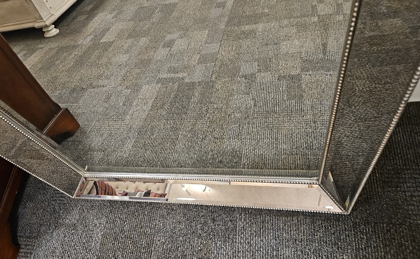 Bassett Beveled Silver Floor Mirror