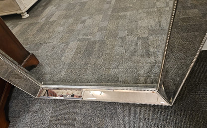 Bassett Beveled Silver Floor Mirror