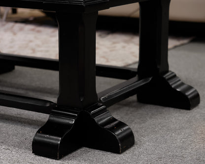 Black Pedestal Pub Dining Table