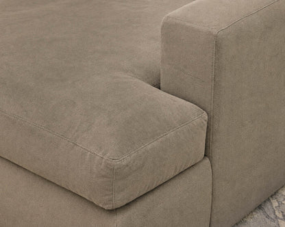 Room & Board Plush Microfiber Track Arm Sectional In Soft Grey