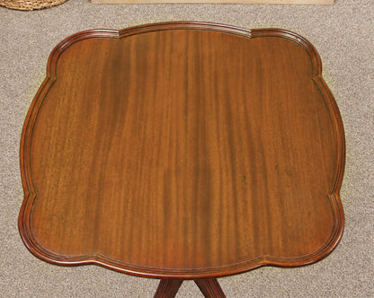 Solid Mahogany "Pie Crust" Accent Side Table