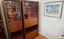 Redwood & Glass Cabinet with Desk