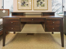 Gat Creek "Atticus" Ash Desk in Classic Stout Finish with 5 Drawers