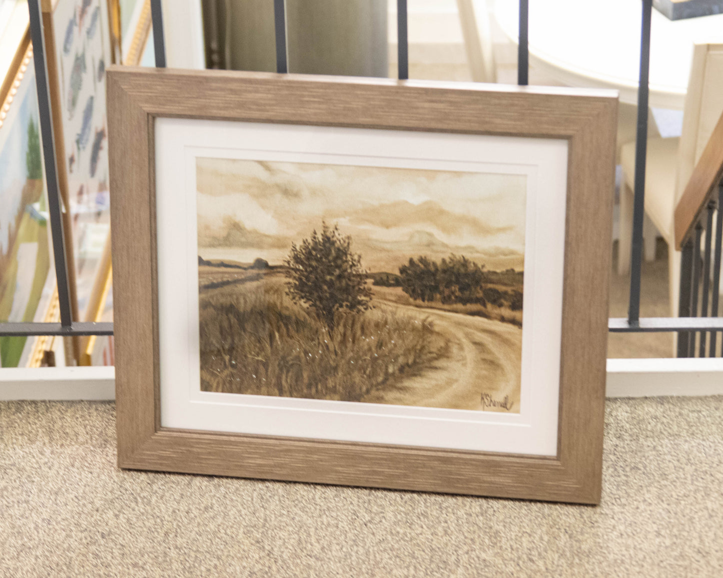 'Sepia Scape 1' Framed Print