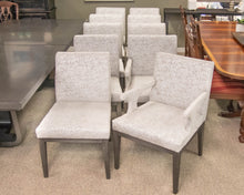 Bernhardt Set Of 10 Oyster Grey Upholstered Dining Chairs