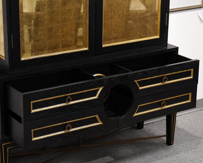 Two-Piece Global Views Collectors China Cabinet