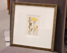 "Antique Botanical II A" Matted Print in Distressed Antique Gold Frame