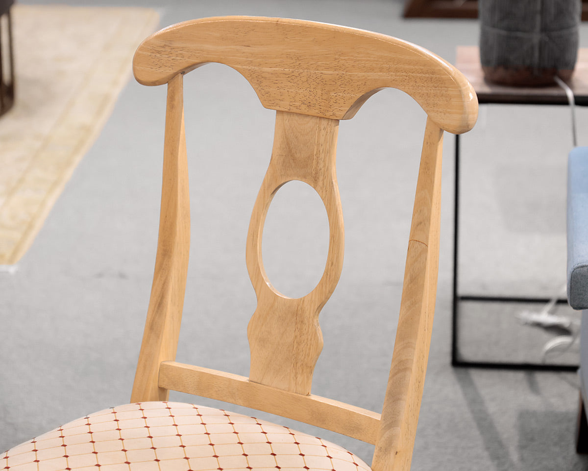 Set of 6 Oval Cutout Back Dining Chairs