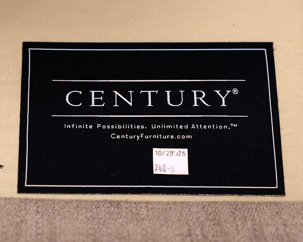 Century Furniture Three Cushion Gray Sofa