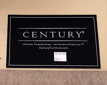 Century Furniture Three Cushion Gray Sofa