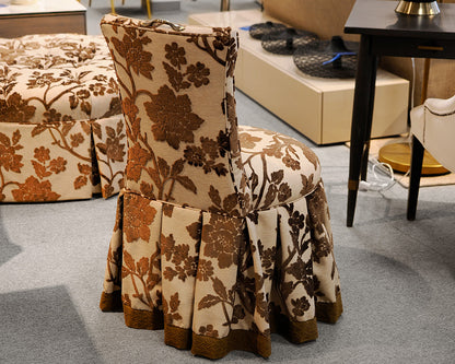 Custom Swivel Chair and Ottoman Set