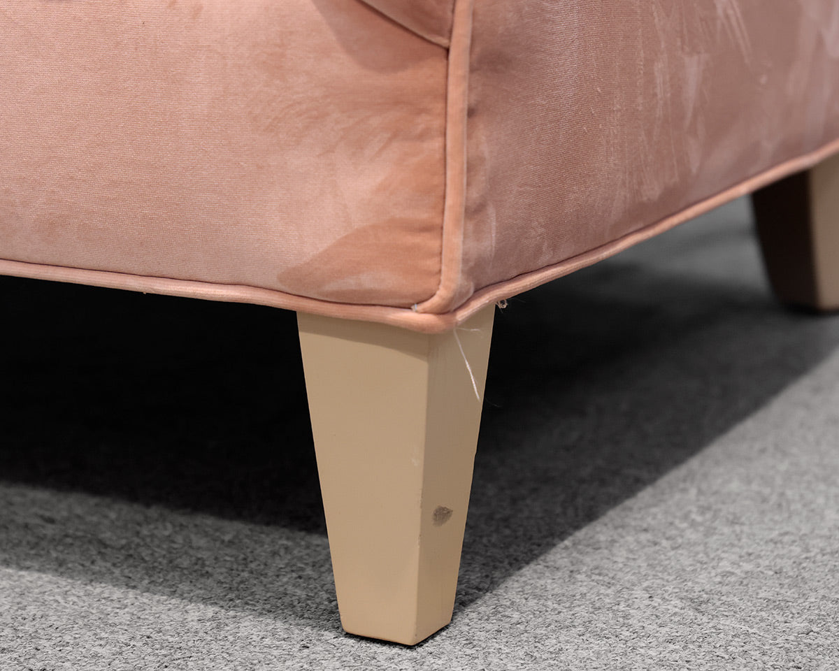 Pink Tufted Loveseat