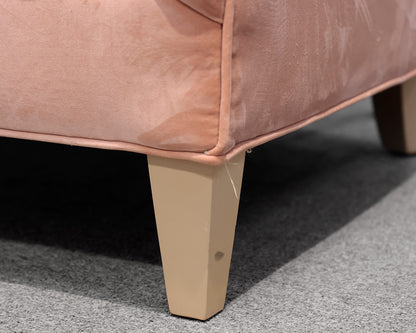 Pink Tufted Loveseat