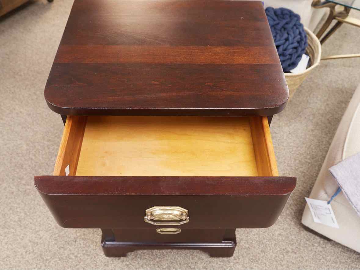 Solid Cherry Two Drawer Nightstand