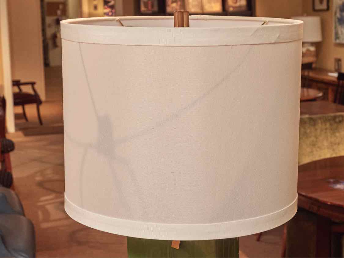 Matilda Green Ceramic Table Lamp With Shade