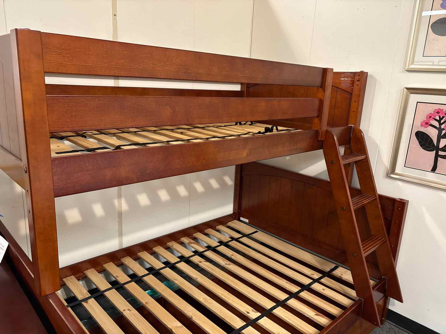 Cherry Wood Twin Over Full Bunkbed