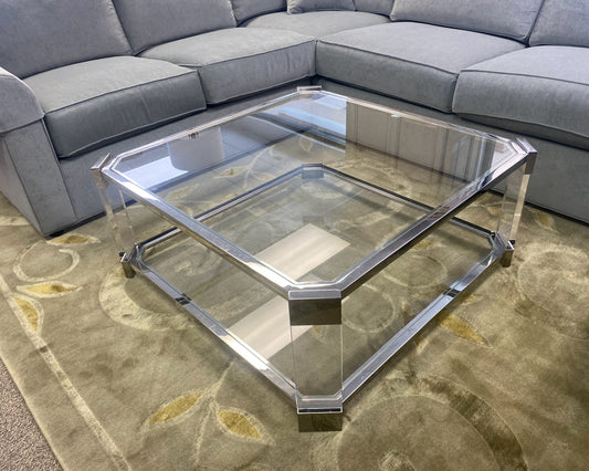 MG+BW Chrome & Glass Cocktail Table