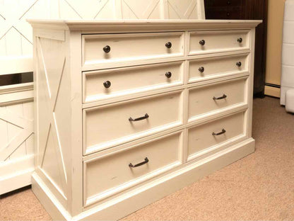 Folio 21 'Hilton Head' Distressed Ivory Finish 8 Drawer Dresser