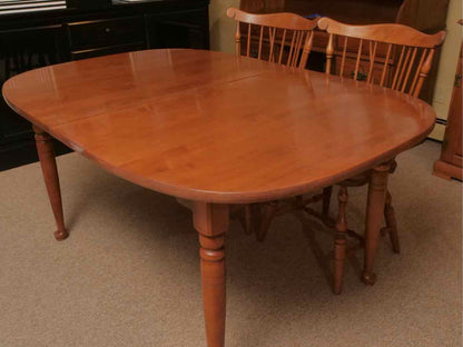 S Bent & Bros. Maple Dining  Table 1 Leaf  & 6  Chair Set