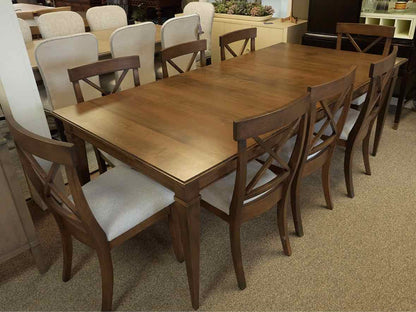 Gat Creek Marseille Maple Dining Table & Set of 8 La Croix Chairs