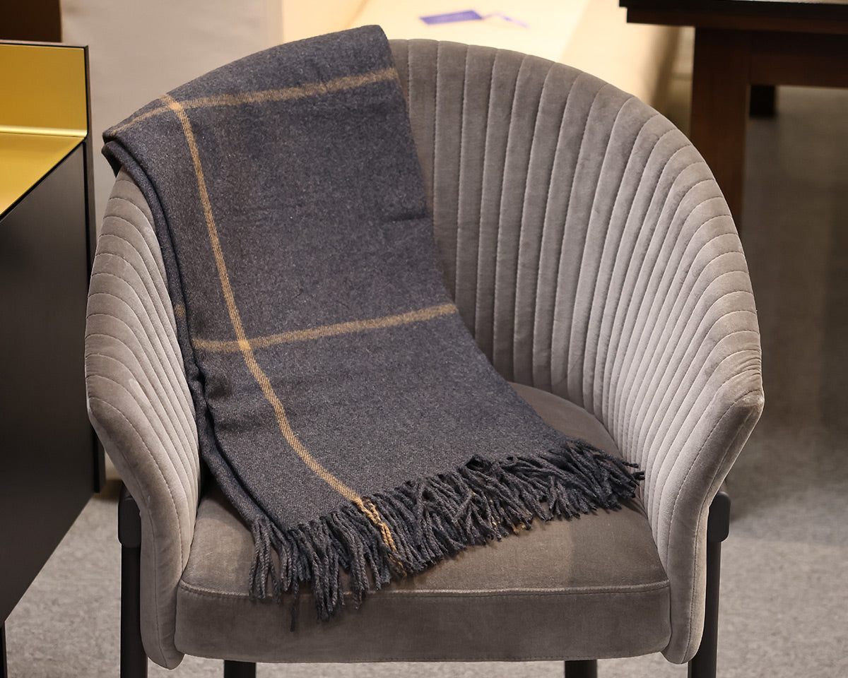 Bedford Collection Glasgow Dark Grey Throw