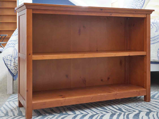 Rustic Pine Low Bookcase