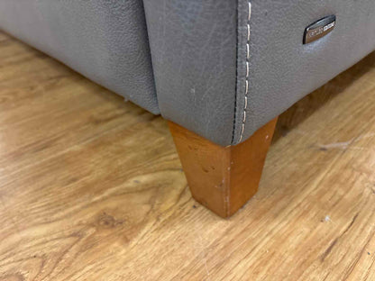 Natuzzi Grey Leather Loveseat