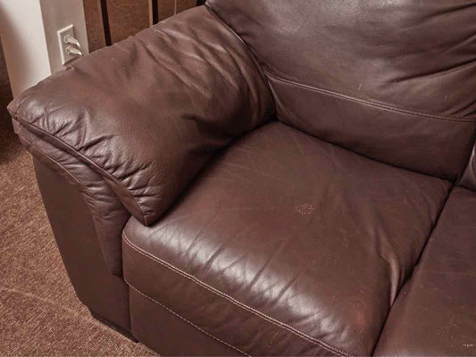 Italsofa Brown Bonded Leather  Loveseat