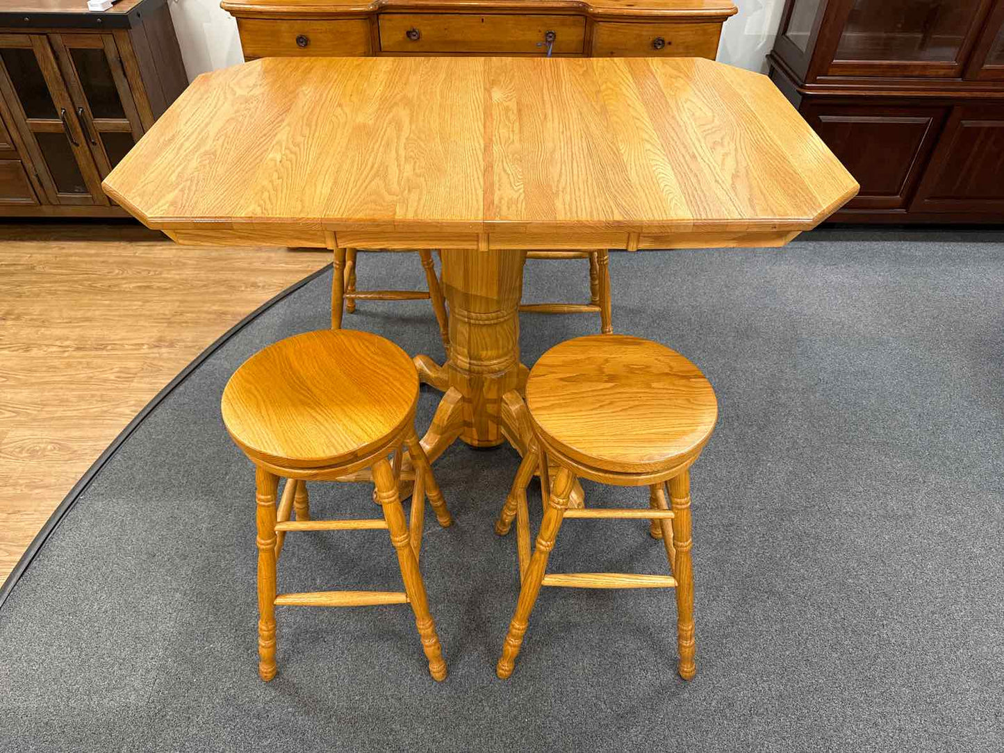 Oak Specialists Furniture Pub Table & Barstool Set