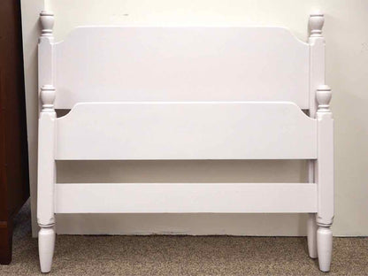 Solid Maple Twin Bed Finished in White