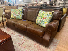 Natuzzi Chestnut Leather Sofa