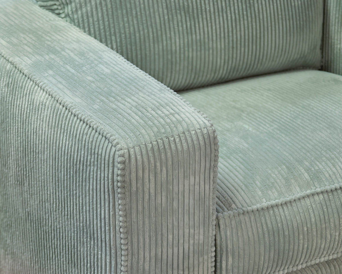 Circle Furniture Oversized Arm Chair & Ottoman in Corduroy
