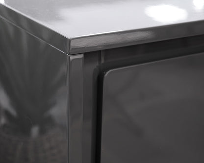 Gray Lacquer MCM Console
