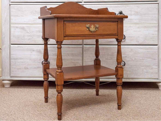 Pair Of Heywood Wakefield Maple 1 Drawer  Nightstands