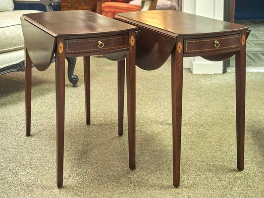 Pair of Mahogany Dropleaf Side Tables