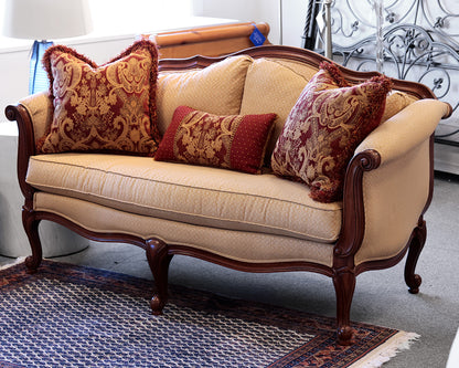 Ethan Allen French Louis XV Camelback Sofa
