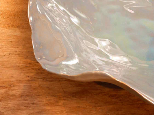 Antigua Ceramic Bowl  Blue Pearl Glaze