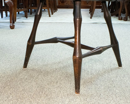 Set of 6 DR Dimes Windsor Dining Chairs in Distressed Black Crackled Finish
