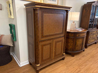 Maitland-Smith Biedermeier-Style Leather Secretary Desk