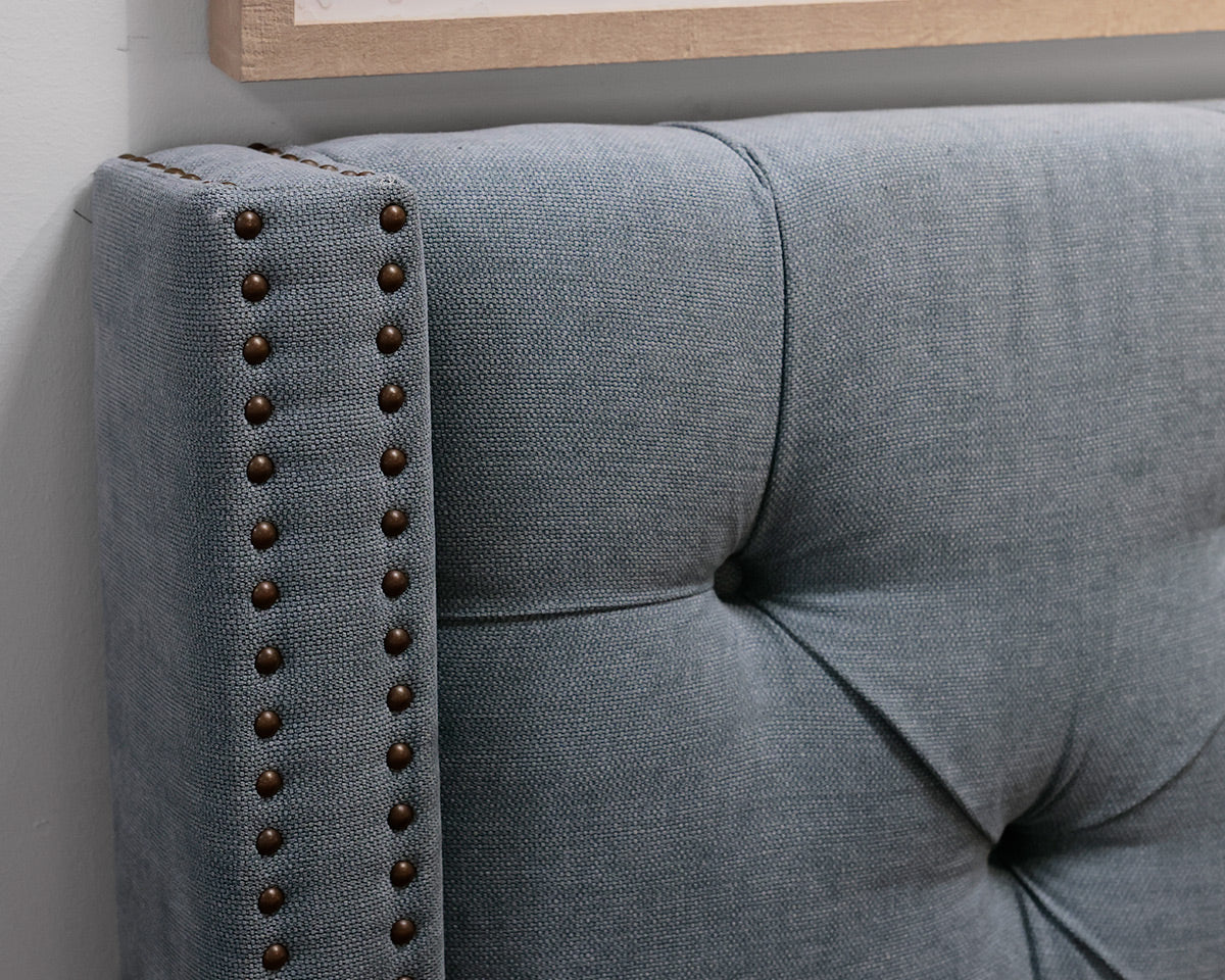 Pottery Barn Tufted Upholstered Queen Bed Frame