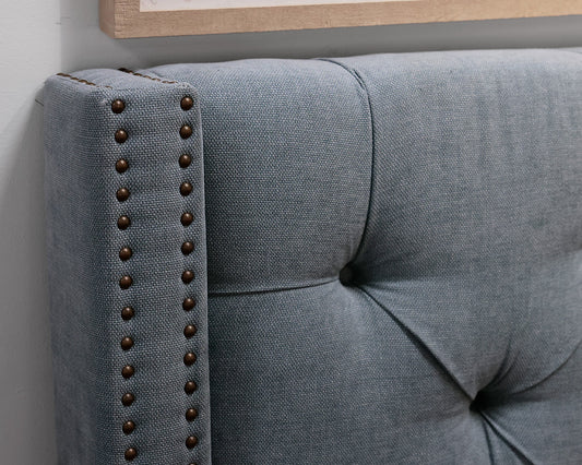 Pottery Barn Tufted Upholstered Queen Bed Frame