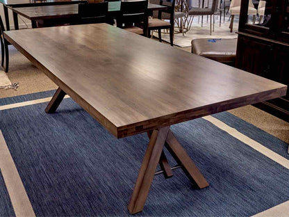 Saloom Furniture Quincy XL Dining Table in Nantucket Finish & Steel