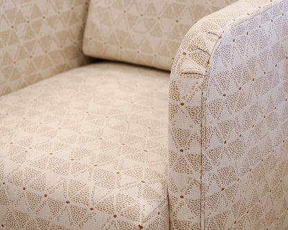 Pair of Vanguard Upholstered Swivel Chairs