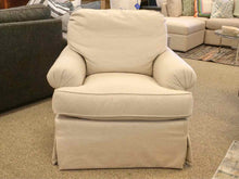 Hickory ' Carolyn' Swivel Chair in Ivory Wool Blend Upholstery