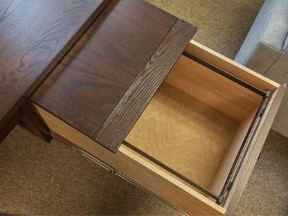 Gat Creek "Atticus" Ash Desk in Classic Stout Finish with 5 Drawers