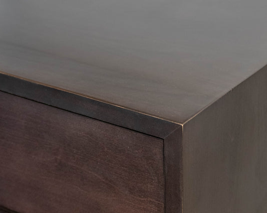 Gat Creek Gerard 9-Drawer Dresser in Maple Black Finish with Burnished Pulls