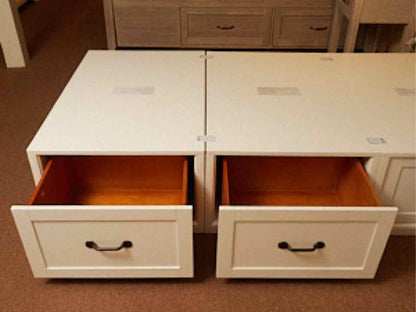 Ivory Finish 6 Drawer Twin Platform
