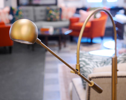 RH "Orbiter" Brass Floor Lamps
